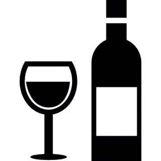 Glass And Bottle Wine Icon PNG images