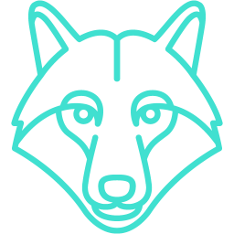 Turquoise Wolf Icon PNG images