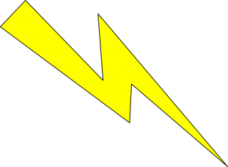 Lightning Yellow With Black Outline Clip Art PNG images