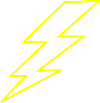 Yellow Lightning Electricity Bolt Thunder PNG images
