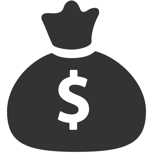 Bag, money icon 