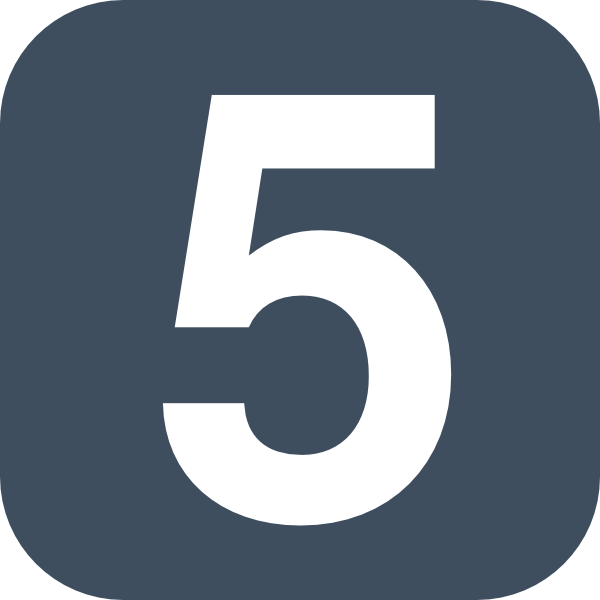 Number 5 Icons - PNG & Vector - Free Icons and PNG Backgrounds