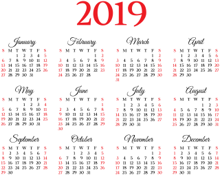 2019 Calendar Image PNG images