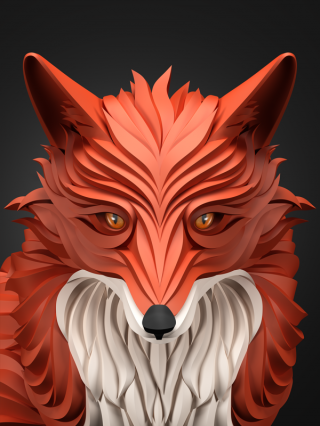 Fox 3d Animal Png PNG images