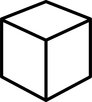 3D Cube Outline PNG images