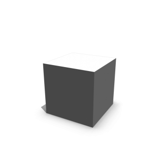 White And Shaded Cube 3d PNG images