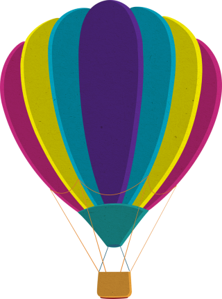 Colorful Hot Air Balloon Transparent Background PNG images