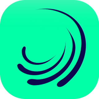 Aesthetic Minimal Blue Swirl On Green Background Logo Alight Motion PNG images