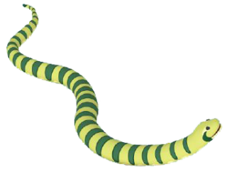 Transparent Background With The Photo Of The Green Anaconda Toy In Yellow PNG images