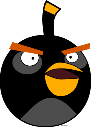 Black Angry Bomb Birds PNG images
