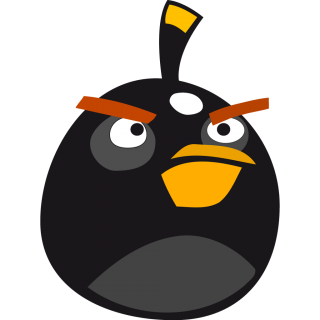 Angry Birds Black Bomb Character PNG images