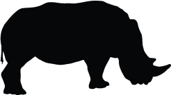 Silhouette Of Rhino, Rhino Silhouette, Wild Animals Vector, Rhino PNG PNG images
