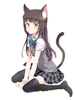 Anime girl PNG transparent image download, size: 480x487px