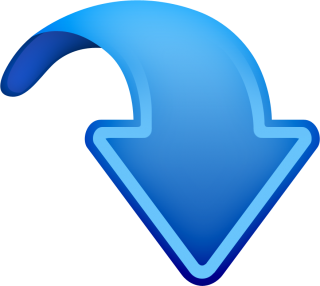 Blue Arrow Down Icon Png PNG images