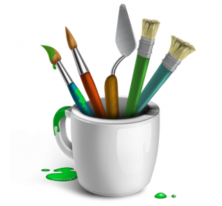 Artistic Paint Brushes And Cup Icon Download The Paint Brushes Icon PNG images