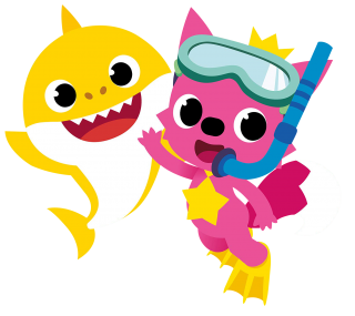 Yellow Baby Shark With Pinkfong Dancing PNG Clipart PNG images