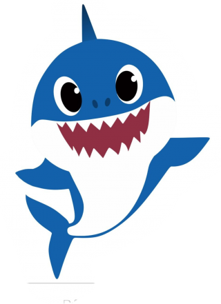 Blue Baby Shark White Outline Png Picture PNG images