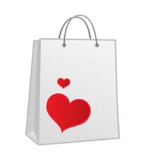 Heart Shopping Bag Icon PNG images