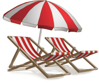 Beach Umbrella And Chairs Png PNG images