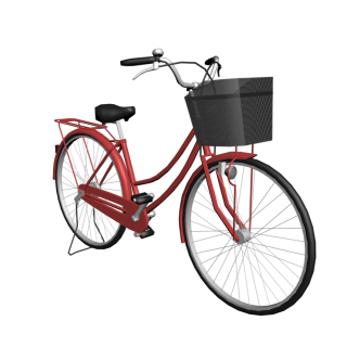 Women Red Bicycle Transparent Cut Out PNG images