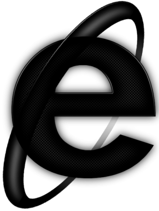 Black Internet Explorer Icon PNG images