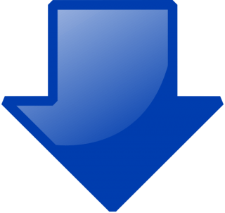 Blue Down Arrow Png PNG images