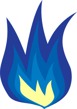 blue fire transparent background