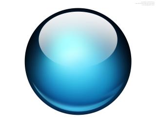 Glossy Ball Blue Icon PNG images