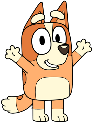 Bluey Bingo Excited Transparent PNG images