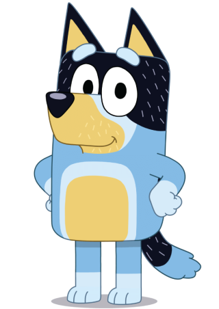 Bluey Curious Expression PNG images