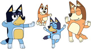 Bluey Dancing Friendship Png PNG images