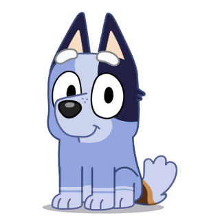 Bluey Sitting Dog Character Png PNG images