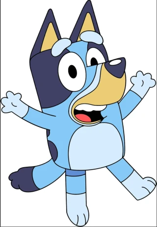 Bluey Standing, Face, Character Png PNG images