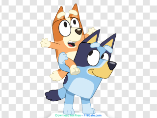 Bluey With Bingo Friends Png PNG images