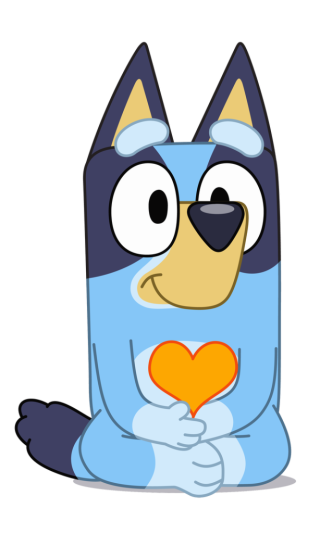 Bluey With Heart Icon PNG images