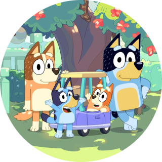 Cute Pose With Bluey Friends Png PNG images