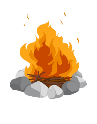 Fire On Stone, Bonfire Clipart PNG images