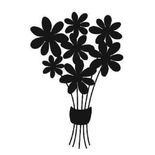 Black Bouquet Icon PNG images