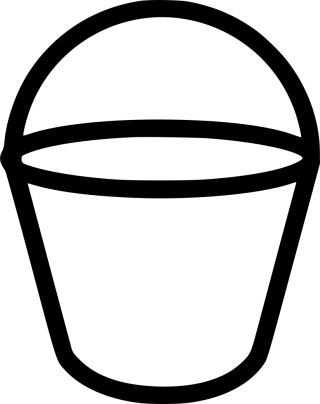 Outline Bucket, Bucket, Tool PNG images