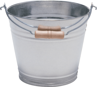 Transparent Silver With Wood Bucket PNG images