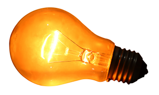 Glowing Yellow Light Bulb Png PNG images