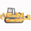 Bulldozer Icon Vector PNG images