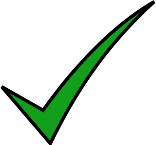 Check Mark Green Black Icon PNG images