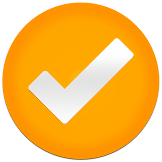 Orange Check Tick Icon PNG images