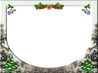 Christmas Frame With Tree Borders PNG images