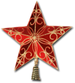 Red Christmas Star Png PNG images