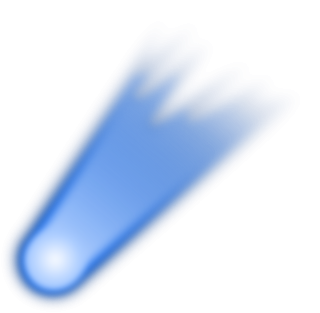 Plain Blue Comet Symbol Image PNG images
