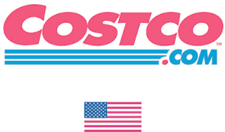 Costco.com Logo With USA Flag Transparent Background PNG images