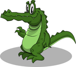 Green Comic Cartoon Crocodile Image PNG images