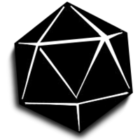 Black D20 Icon PNG images